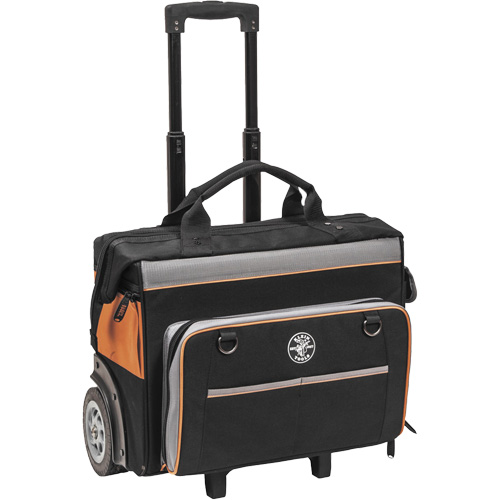 Tradesman Pro Rolling Tool Bag, Ballistic Polyester, 24 Pockets, Black/Orange PB Rental Co. Ltd.