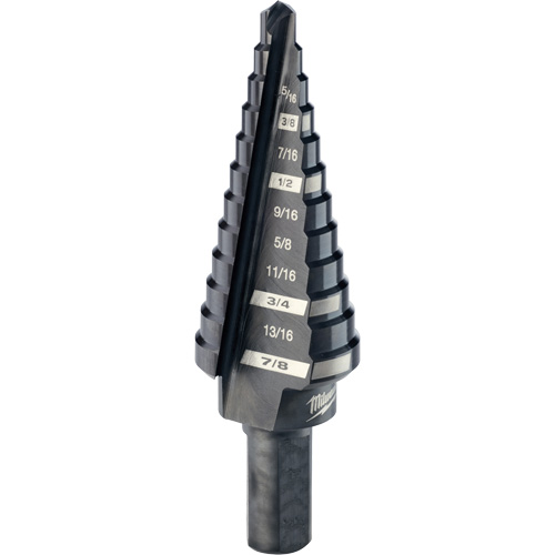 #4 Step Drill Bit, 3/16" - 7/8" , 1/16" Increments, High Speed Steel PB Rental Co. Ltd.