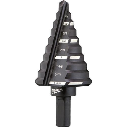 Foret &eacute;tag&eacute; no 5, 1/4" - 1-3/8", Incr&eacute;ments de 1/8", Acier rapide PB Rental Co. Ltd.