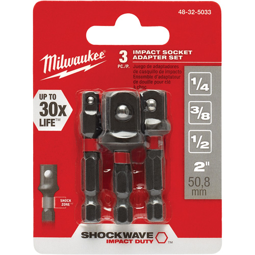 Shockwave Impact Driver Socket Adapter Set, 1/4" Drive Size, Ball, 1-7/8" L PB Rental Co. Ltd.
