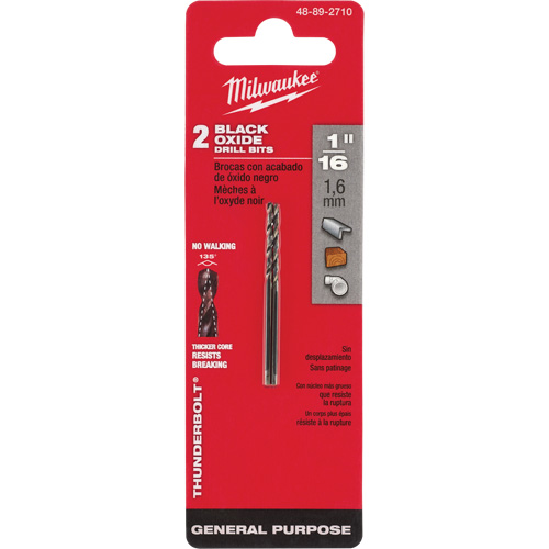 Foret s&eacute;rie courte Thunderbolt, Acier rapide, 1/16", 1-7/8" lo, 7/8" Cannelure, 135° Angle PB Rental Co. Ltd.