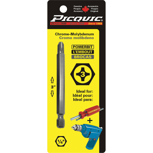 Powerbit, Phillips, #3 Tip, 1/4" Drive Size, 3" Length PB Rental Co. Ltd.