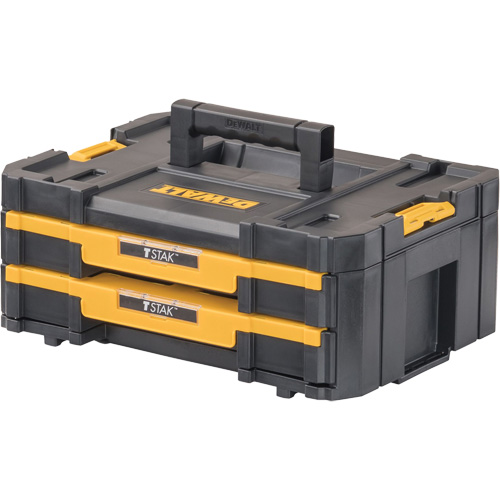 TSTAK&reg; IV Tool Box with Double Shallow Drawers, 16-1/4" x 12-1/4" x 6-3/8", Black PB Rental Co. Ltd.
