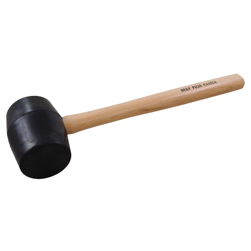 Rubber Mallet, 28 oz., Wood Handle, 16-3/4" L PB Rental Co. Ltd.