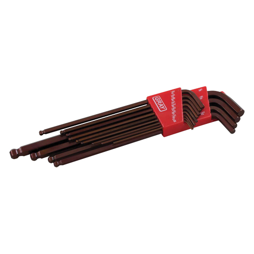 Extra Long Arm Ball Hex Key Set, 13 Pcs., Imperial PB Rental Co. Ltd.