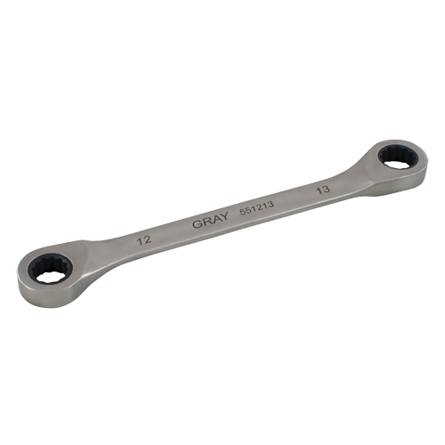 Double Box End Gear Ratcheting Wrench, 12 Point, 12 mm x 13 mm, Plain Finish PB Rental Co. Ltd.