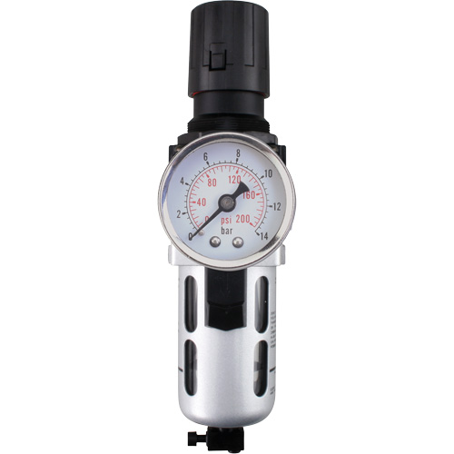 Filtre/r&eacute;gulateur d'air modulaire (manom&egrave;tre compris), 3/8" NPT, 145 PSI, Capacit&eacute; de 1,08 oz liq. PB Rental Co. Ltd.