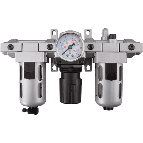 Filtre, r&eacute;gulateur et lubrificateur d'air modulaire (manom&egrave;tre compris), 3/8" NPT PB Rental Co. Ltd.