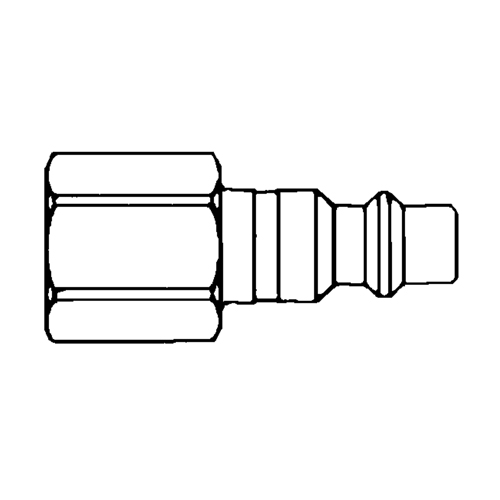Raccords rapides - 1/2" industriel, &agrave; soupape/1 voie - Abouts, 3/8" PB Rental Co. Ltd.