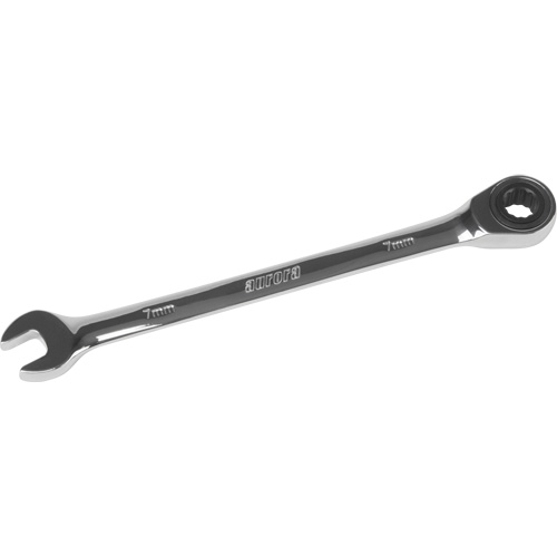Metric Ratcheting Combination Wrench, 12 Point, 7 mm, Chrome Finish PB Rental Co. Ltd.