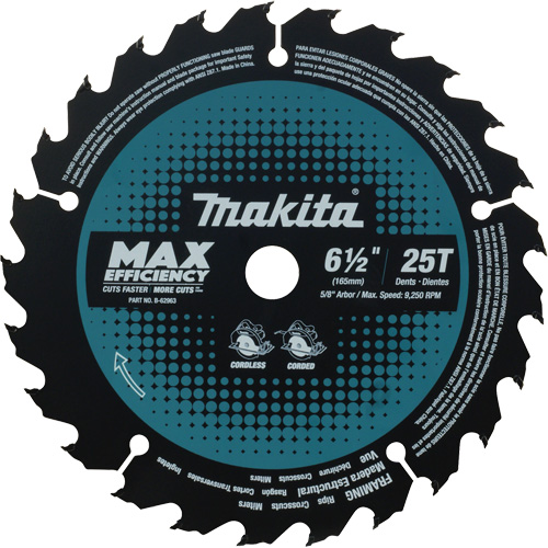 Lame de scie circulaire efficacit&eacute; maximale, 6-1/2", 25 dents, Pour Stratifi&eacute;/Bois PB Rental Co. Ltd.
