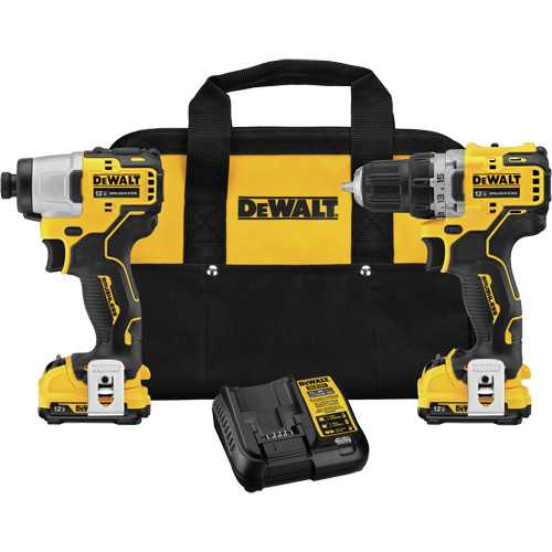 Trousse de perceuse et de tournevis &agrave; percussion &agrave; moteur sans balai Xtreme, Lithium-ion, 12 V PB Rental Co. Ltd.