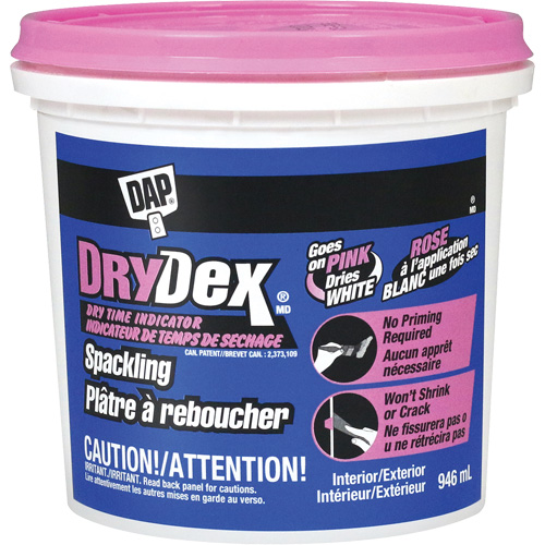 Pl&acirc;tre &agrave; reboucher DryDex, 946 ml, Contenant en plastique PB Rental Co. Ltd.