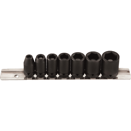 Jeu de douilles magn&eacute;tiques, 7 Mcx, Chocs, Prise de 1/4" PB Rental Co. Ltd.