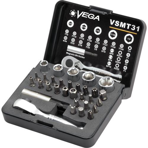 Tamper Proof Bit, Socket & Ratchet Set, 31 Pcs., Hex Tamper/Phillips/Spanner/Torx&reg; Tamper/Triple Square PB Rental Co. Ltd.