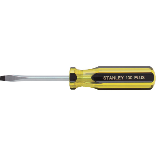100 PLUS&reg; Standard Slotted Tip Screwdriver, 3/16" Tip, Round, Plastic Handle PB Rental Co. Ltd.