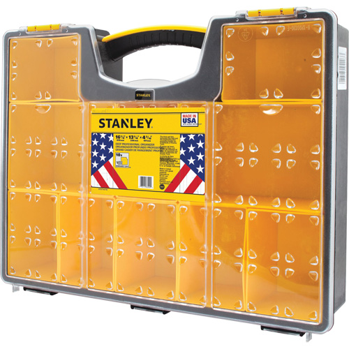 Organisateur profond pour professionnel, 17-1/2" la x 4-1/2" p x 14" h, Noir/Jaune PB Rental Co. Ltd.