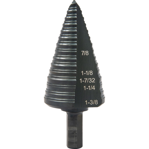 #12 Multi-Hole Step Drill Bit, 7/8" - 1-3/8" , 1/16" Increments, High Speed Steel PB Rental Co. Ltd.
