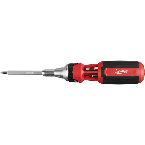 9-in-1 Square Drive Ratcheting Multi-bit Driver, 9-1/10" L, Cushion Grip Handle PB Rental Co. Ltd.