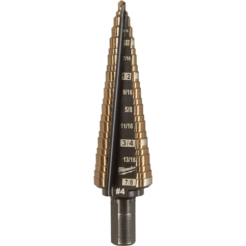 Foret &eacute;tag&eacute;, 3/16"/#4 - #4/7/8", Incr&eacute;ments de 1/32", Acier rapide au cobalt PB Rental Co. Ltd.