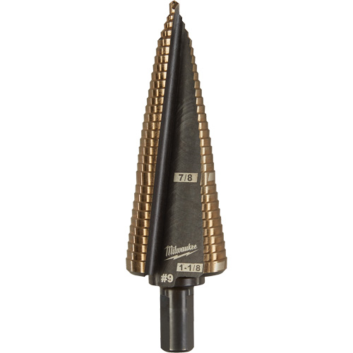 Foret &eacute;tag&eacute;, 7/8"/#9 - #9/1-1/8", Incr&eacute;ments de 1/32", Acier rapide au cobalt PB Rental Co. Ltd.