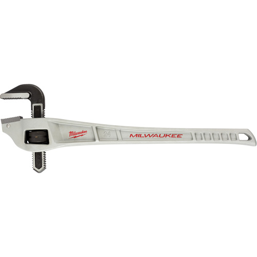Cl&eacute; &agrave; tuyau coud&eacute;e en aluminium, Cap des m&acirc;choires 3", Longueur 24", Fini Rev&ecirc;tement en poudre, Prise Ergonomique PB Rental Co. Ltd.