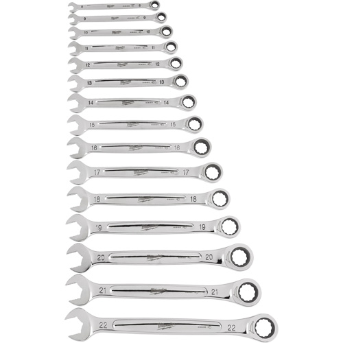 Ratcheting Wrench Set, Combination, 15 Pieces, Metric PB Rental Co. Ltd.