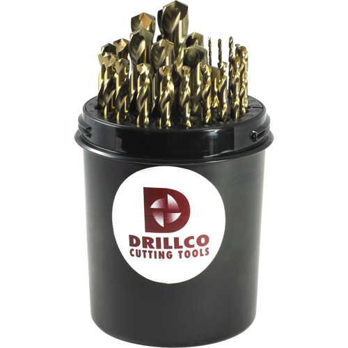 Jeu de forets courts, imp&eacute;rial, dans un seau DRILLCO, 29 morceaux, Cobalt PB Rental Co. Ltd.