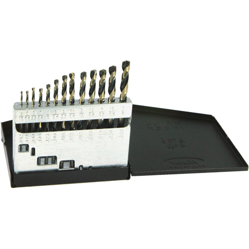 Jeu de forets m&eacute;triques courts DRILLCO, 13 morceaux, Acier rapide PB Rental Co. Ltd.
