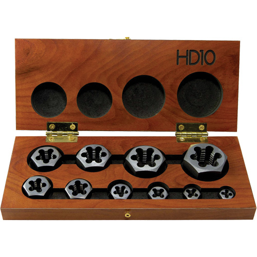 Drillco&reg; Hex Threading Die Set, 10 Pieces PB Rental Co. Ltd.