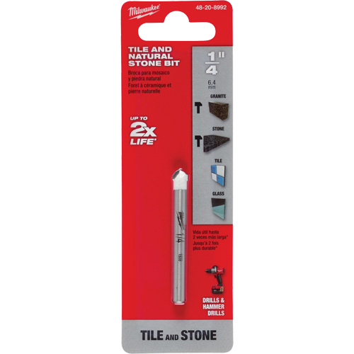Foret pour la pierre naturelle, 1/4", Carbure PB Rental Co. Ltd.