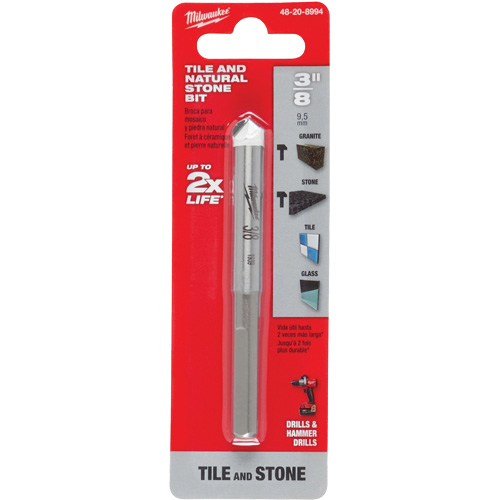 Foret pour la pierre naturelle, 3/8", Carbure PB Rental Co. Ltd.