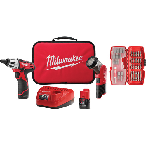 Trousse daccessoires pour tournevis avec lampe de travail, Lithium-ion, 12 V PB Rental Co. Ltd.