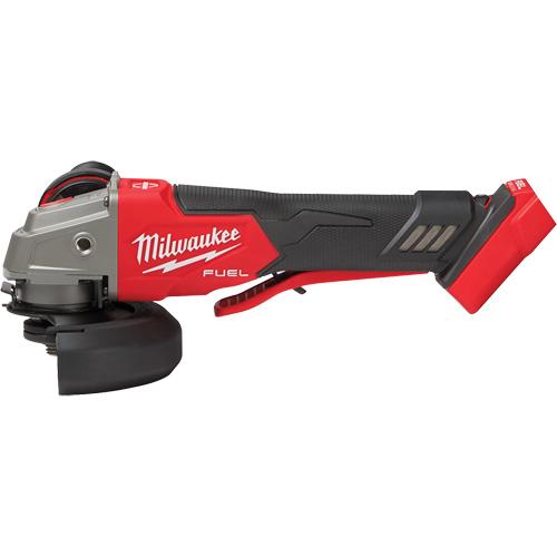 Meuleuse &agrave; frein &agrave; vitesse variable avec interrupteur &agrave; glissi&egrave;re non verrouillable M18 Fuel, 18 V, Mandrin 5"/4-1/2", Lithium-ion PB Rental Co. Ltd.