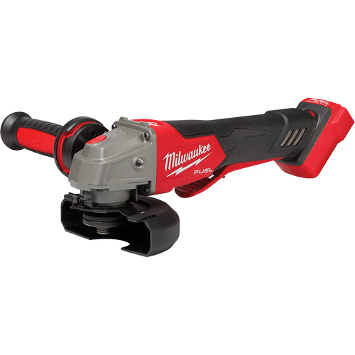 Meuleuse &agrave; frein &agrave; vitesse variable avec interrupteur &agrave; glissi&egrave;re non verrouillable M18 Fuel, 18 V, Mandrin 5"/4-1/2", Lithium-ion PB Rental Co. Ltd.