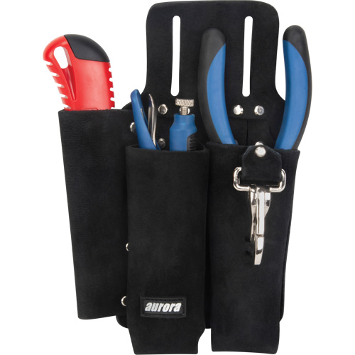 Porte-outils pour monteur de ligne, Porte-outil multiple, Cuir, 3 Poches PB Rental Co. Ltd.