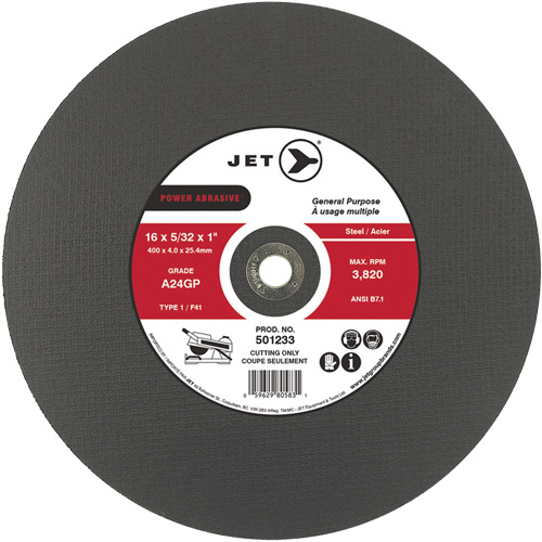 A24GP Power Abrasive Cut-Off Wheel, 20" x 5/32", 1" Arbor, Type 1, 3000 RPM PB Rental Co. Ltd.