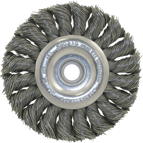 3K114 Unthreaded Knot Twisted Wire Wheel, 3-1/4" Dia., 0.014" Fill, 3/8"-1/2 Arbor PB Rental Co. Ltd.