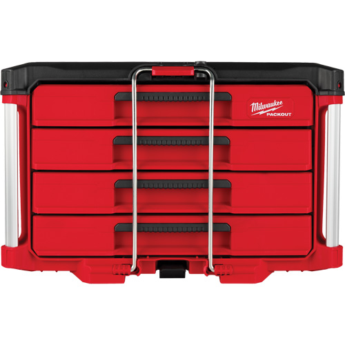 PackOut 4-Drawer Tool Box, 16-3/10" x 22-1/5" x 14-3/10", Red PB Rental Co. Ltd.