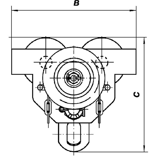 Chariot &agrave; engrenage pour usage intensif — s&eacute;rie SGT, 6600 lb (3 tonnes) Capacit&eacute;, 4" - 8-1/32" PB Rental Co. Ltd.