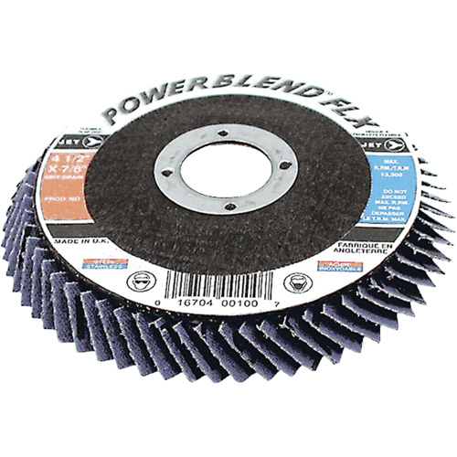 Disques &agrave; lamelles haute performance PowerBlend FLX, 4-1/2" x Type 27, Grain Z120, Zirconium PB Rental Co. Ltd.