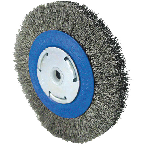 Crimped Wire Wheel Brushes, 6" Dia., 0.014" Fill, 1/2" - 5/8" - 2 Arbor PB Rental Co. Ltd.