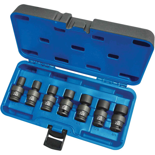 Jeux de douilles universelles, 7 Mcx, Chocs, Prise de 3/8" PB Rental Co. Ltd.
