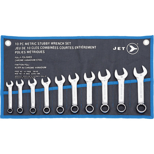 SCWS-10M Stubby Wrench Sets, Combination, 10 Pieces, Metric PB Rental Co. Ltd.