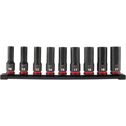 Shockwave Impact Duty Metric 6 Point Socket Set, 9 Pcs, Impact, 1/2" Drive Size, Deep PB Rental Co. Ltd.