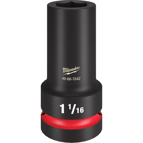 Douille &agrave; paroi extra mince Shockwave Impact Duty, Chocs, 1-1/16", Prise 1", 6 pans, Profond PB Rental Co. Ltd.