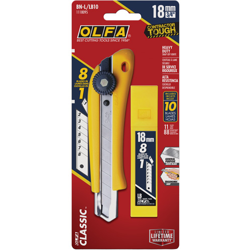 Heavy-Duty Utility Knife with Replacement Blades, 18 mm, Stainless Steel Blade PB Rental Co. Ltd.