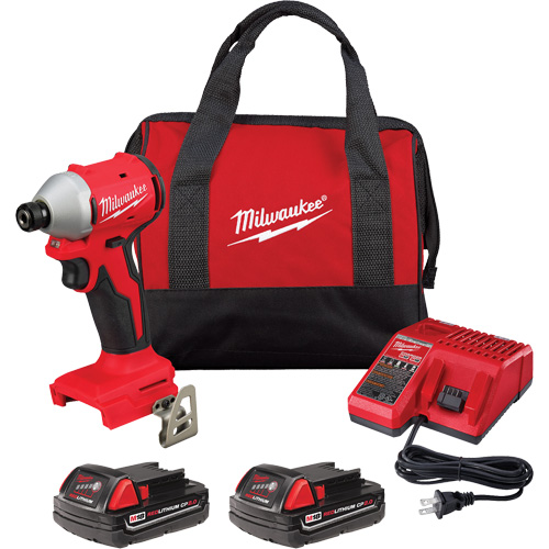 Ensemble tournevis &agrave; chocs hexagonaux compacts &agrave; 3 vitesses sans balai M18, Lithium-ion, 18 V, Mandrin 1/4", Couple 1700 lb-po PB Rental Co. Ltd.