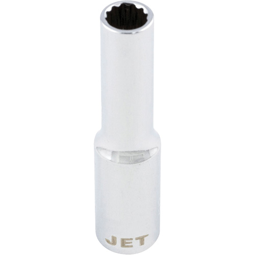 Douille chrom&eacute;e, 8 mm, Prise 1/4", 12 pans, Profond PB Rental Co. Ltd.
