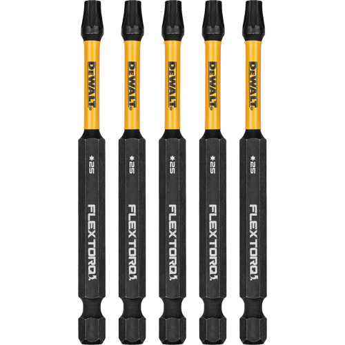 Forets pour tournevis &agrave; chocs FLEXTORQ 5 mcx, Torx, T-25, Prise 1/4" PB Rental Co. Ltd.